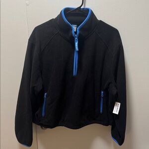 Old Navy - 1994 Reissued Half Zip Black with Blue Accent Fleece